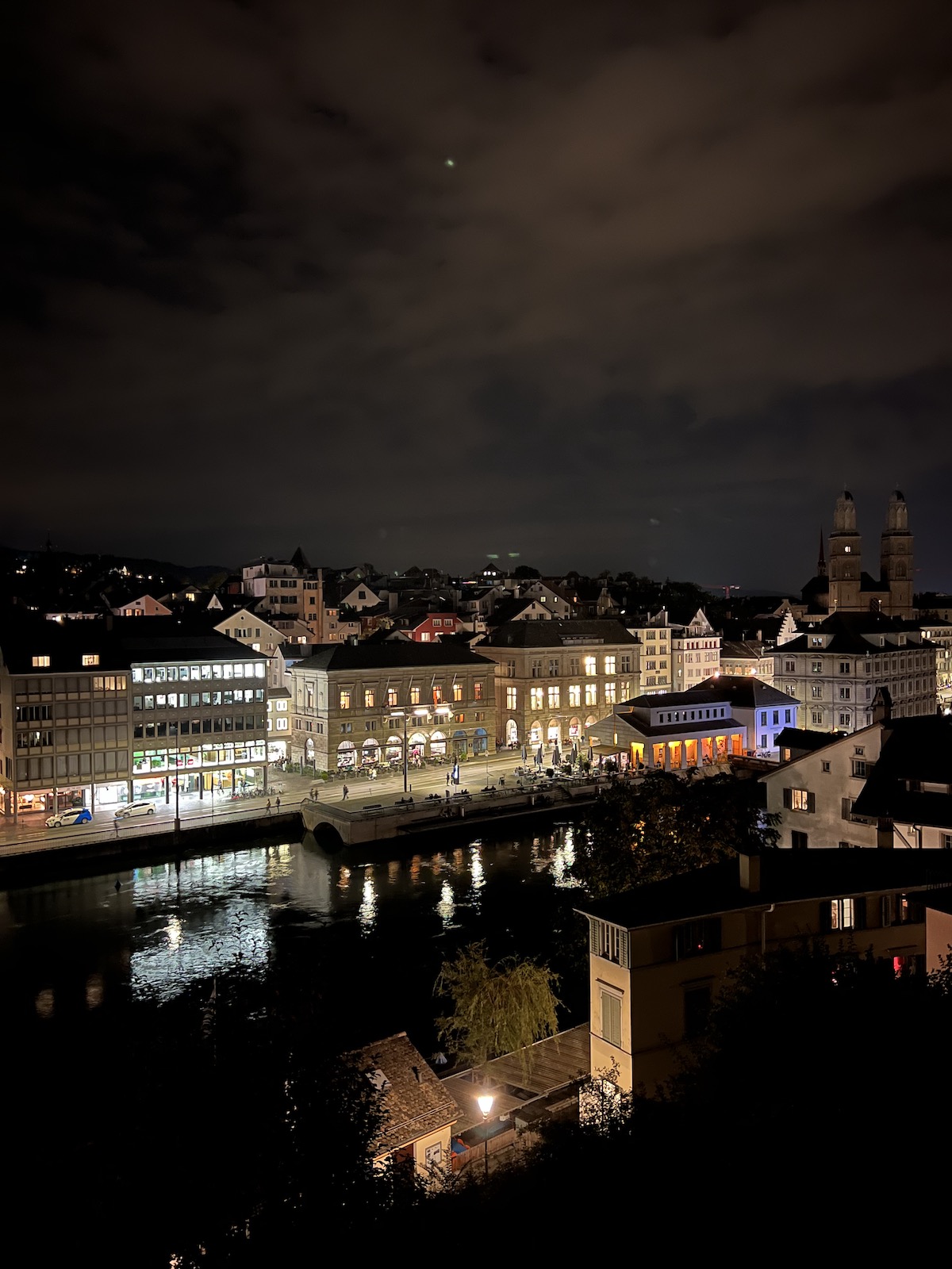 Fotografía que capturé desde mi celular en el parque Lindenhof.